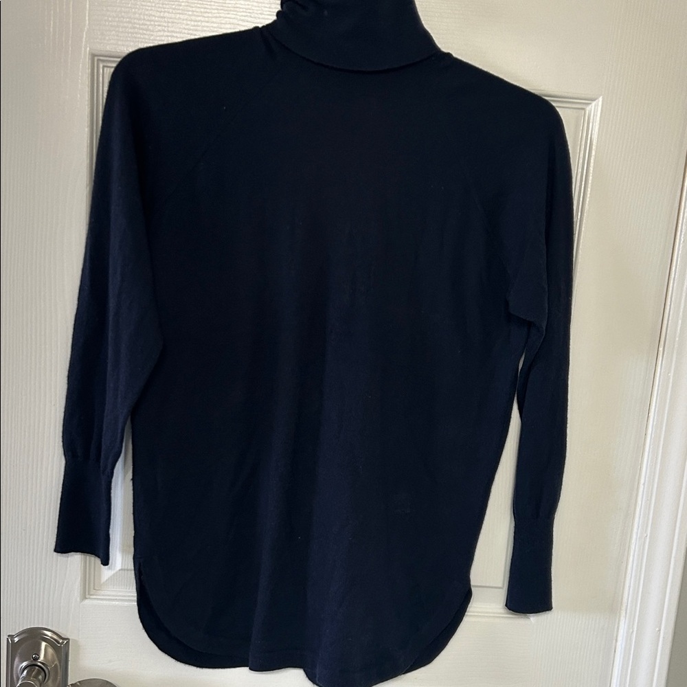 Autumn cashmere pure cashmere navy turtleneck sweater XS